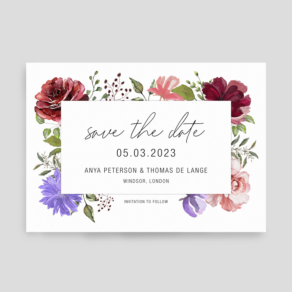 Save The Date Floral