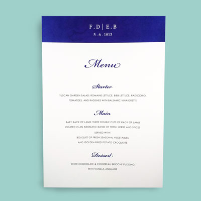 Wedding Menu - Menu Item Picture