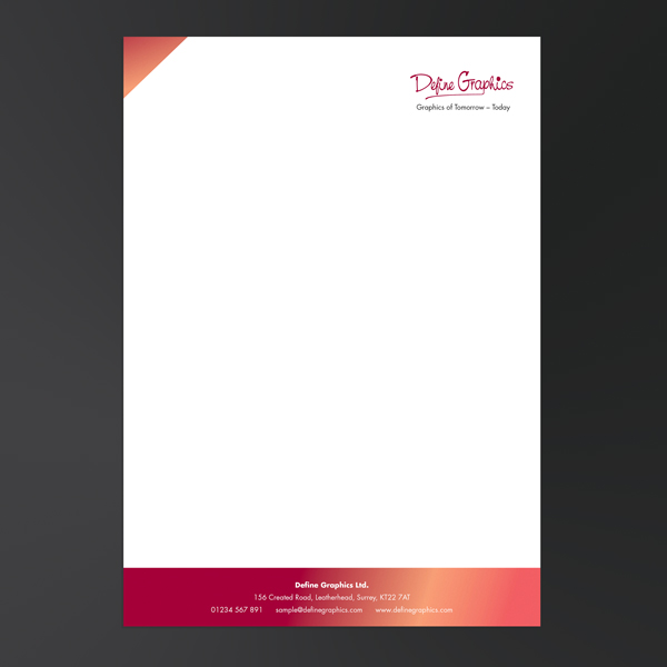 A stylish letterhead