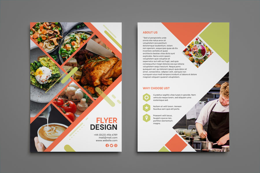 Flyer Diagonal Template