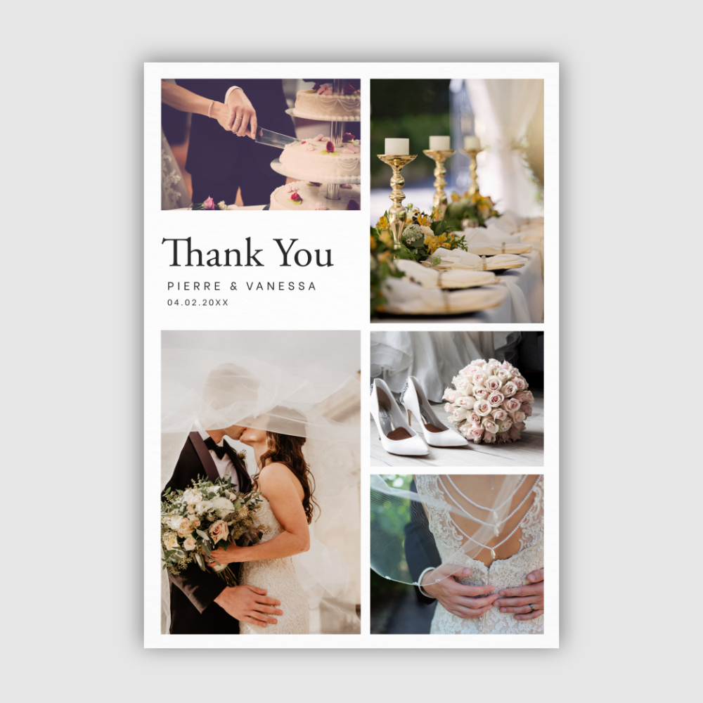 Wedding Thankyou Card Panels