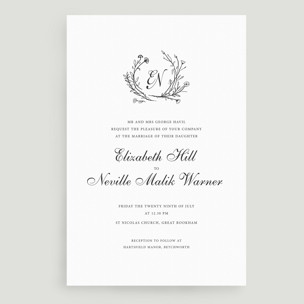 Wedding Invite Floral Logo