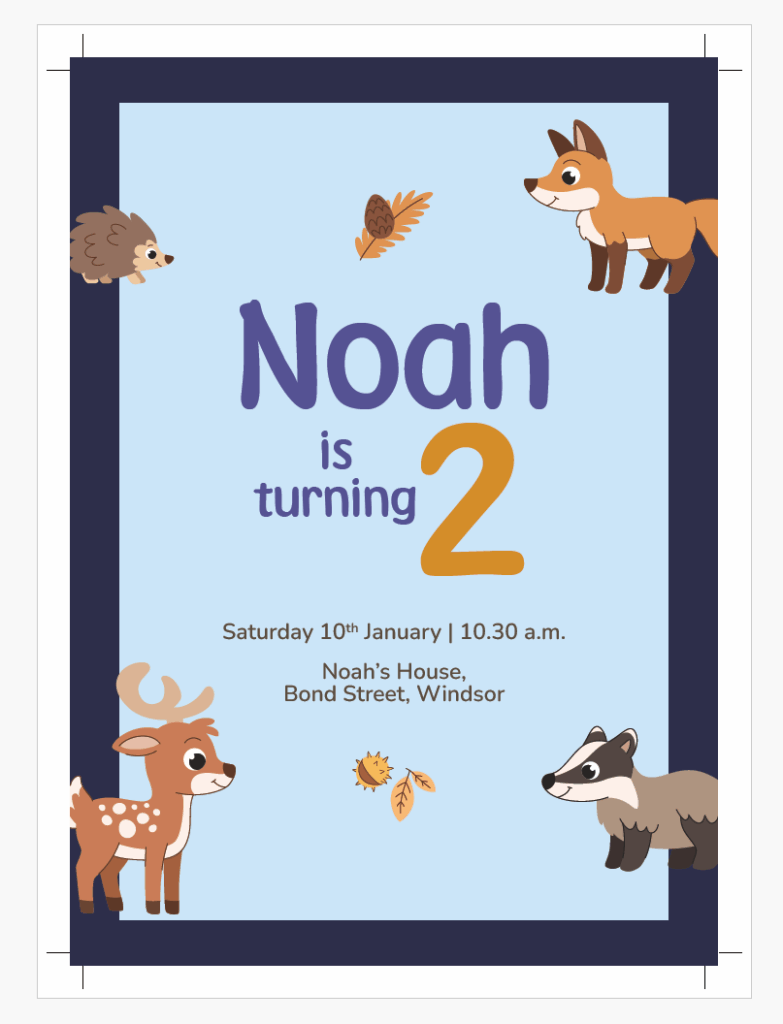 Image showing what a design with correct bleed settings should look like